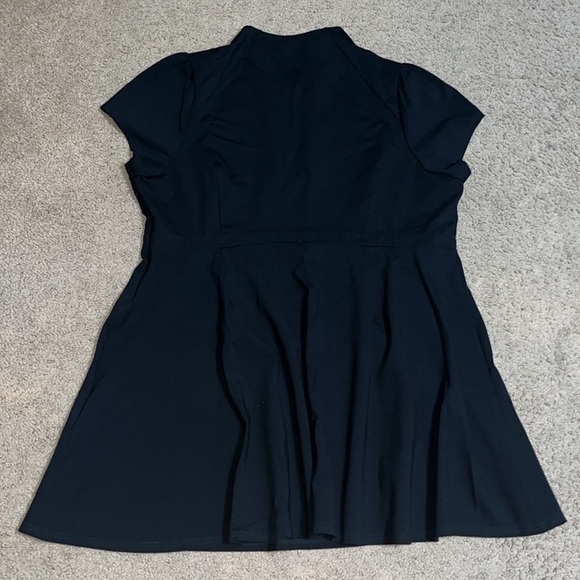 ModCloth High Society Keyhole Vintage Fit & Flare Mini Dress Black 3X - Picture 5 of 8